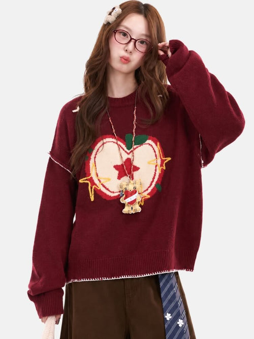 Litlookz Studio Apple Star Sweater