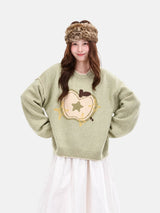 Litlookz Studio Apple Star Sweater, view 3