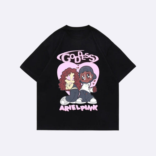 Litlookz Studio Ariel Pink Cute Couple Tee