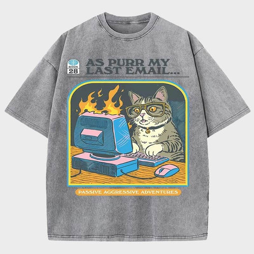 Litlookz Studio As Purr My Last Email Tee