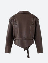 Litlookz Studio Asymmetric Faux Leather Jacket, view 4