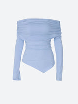 Litlookz Studio Asymmetric Ruched Off Shoulder Top, view 5