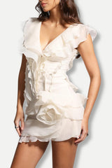 Litlookz Studio Asymmetric Ruffled Mini Dress, view 3