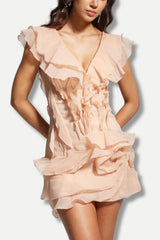 Litlookz Studio Asymmetric Ruffled Mini Dress, view 5
