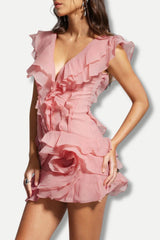 Litlookz Studio Asymmetric Ruffled Mini Dress, view 6