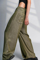 Litlookz Studio Asymmetrical Design Wide Leg Pants, view 4