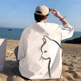 Litlookz Studio Back Printed Cat Tee, view 5