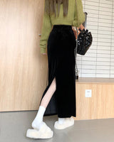 Litlookz Studio Back Slit Maxi Pencil Skirt, view 3