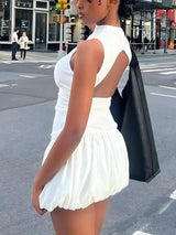 Litlookz Studio Backless Bubble Mini Dress, view 2