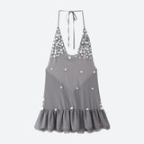 Litlookz Studio Backless Button Mini Dress, view 3