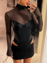 Litlookz Studio Baddie Cut Out Sheer Mini Dress, view 3