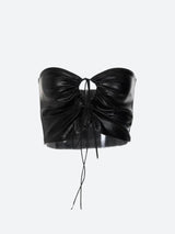Litlookz Studio Baddie Faux Leather Lace Up Crop Top, view 3