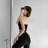 Litlookz Studio Baddie Heart Ring Halter Top, view 2
