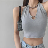 Litlookz Studio Baddie Heart Ring Halter Top, view 4