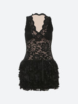 Litlookz Studio Baddie Lace Ruffled Mini Dress, view 4