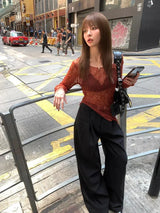 Litlookz Studio Baddie Lace Sheer Top, view 2