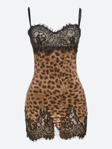 Litlookz Studio Baddie Leopard Lace Mini Dress, view 3