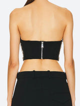 Litlookz Studio Baddie Rhinestone Bustier Crop Top, view 4