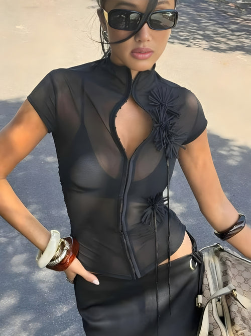 Litlookz Studio Baddie Sheer Blouse