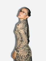 Litlookz Studio Baddie Tattoo Maxi Dress, view 3