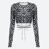 Litlookz Studio Baddie Zebra Backless Crop Top, view 3