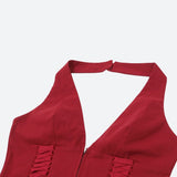 Litlookz Studio Baddie Zip Up Halter Top, view 2