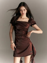 Litlookz Studio Balloon Sleeve Ruched Mini Dress, view 3