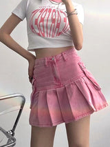 Litlookz Studio Barbie Pleated Cargo Mini Skirt, view 4