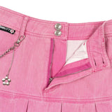Litlookz Studio Barbie Pleated Denim Mini Skirt, view 6