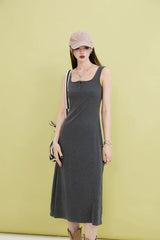 Litlookz Studio Basic Casual Button Up Midi Dress, view 3