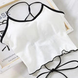 Litlookz Studio Basic Corduroy Backless Crop Top, view 5