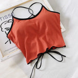 Litlookz Studio Basic Corduroy Backless Crop Top, view 6
