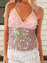 Litlookz Studio Beaded Backless Top, view 4
