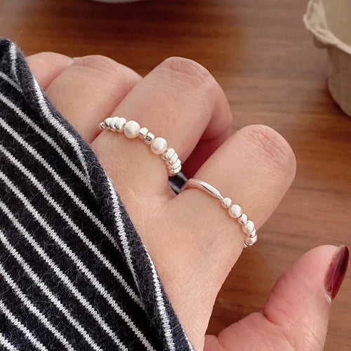 Litlookz Studio Beaded Wavy Ring
