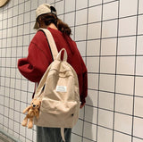 Litlookz Studio Bear Corduroy School Backpack, view 3
