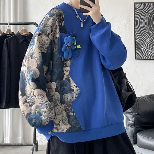 Litlookz Studio Bear Printed Sweater