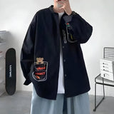 Litlookz Studio Bear & Skateboard Detailed Shirt, view 3