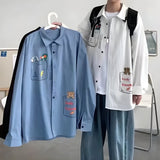 Litlookz Studio Bear & Skateboard Detailed Shirt, view 4