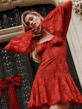 Litlookz Studio Bell Sleeve Mini Dress, view 2