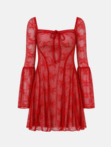 Litlookz Studio Bell Sleeve Mini Dress, view 4