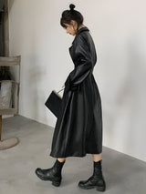 Litlookz Studio Belted Faux Leather Coat, view 2