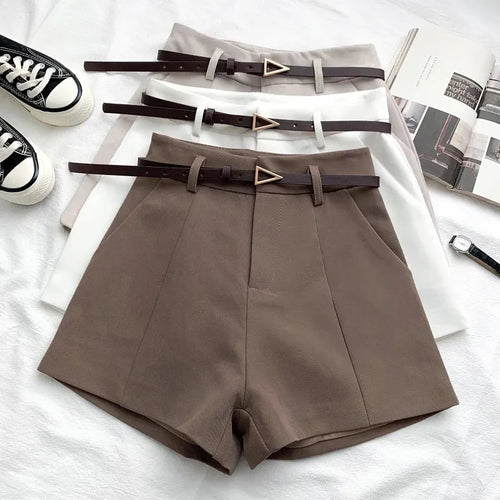 Litlookz Studio Belted High Waisted Shorts