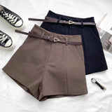 Litlookz Studio Belted High Waisted Shorts, view 2