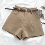 Litlookz Studio Belted High Waisted Shorts, view 4