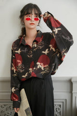 Litlookz Studio Bird Pattern Long Sleeve Shirt, view 2