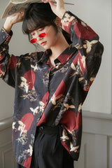 Litlookz Studio Bird Pattern Long Sleeve Shirt, view 5