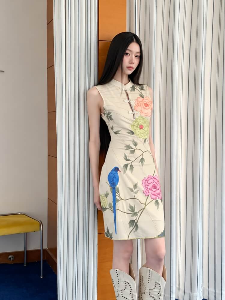 Litlookz Studio Birdsong Garden Mini Dress