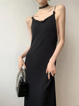 Litlookz Studio Black Butterfly Back Midi Dress, view 3
