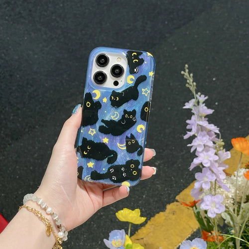 Litlookz Studio Black Cat Phone Case with Charm