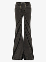 Litlookz Studio Black Denim Tube Top & Patch Jeans Two Piece Set, view 5